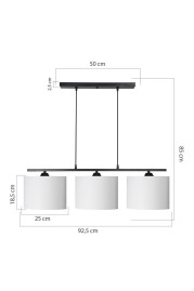 Подвесная люстра Toplight Laurene TL1610H-03WH