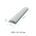 Профиль накладной с рассеивателем серебро 2м. Apeyron 08-14