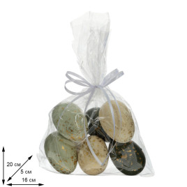 Набор из 6-ти изделий декоративных &quot;Яйцо пасхальное&quot; (4*6), L16 W5 H20 см