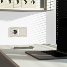 Сенсорный выключатель двухклавишный с подсветкой (дымчатый) W4522014/ a069763