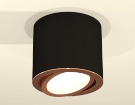 Комплект накладного светильника Ambrella light Techno Spot XS7402004 SBK/PPG черный песок/золото розовое полированное (C7402, N7005)