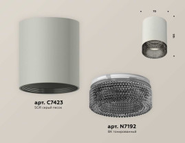 Комплект накладного светильника Ambrella light Techno Spot XS7423002 SGR/BK серый песок/тонированный (C7423, N7192)