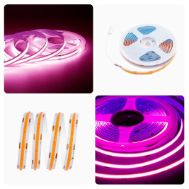 Светодиодная лента Apeyron 14W/m 512LED/m COB розовый 3M 210ОО