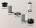 Комплект потолочного светильника Ambrella light Techno Spot XC (N6902, C6305, A2061, N6131) XS6305080