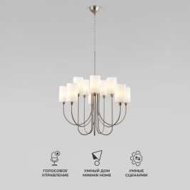 Подвесная люстра Eurosvet Abbey 60164/10 никель Smart