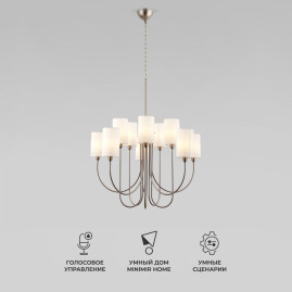Подвесная люстра Eurosvet Abbey 60164/10 никель Smart