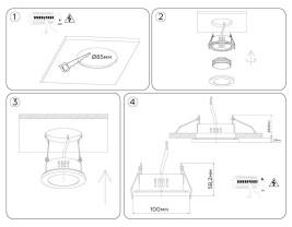 Светильник встраиваемый AMBRELLA LIGHT TECHNO SPOT TN6630