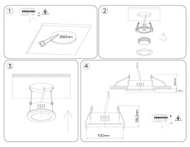 Светильник встраиваемый AMBRELLA LIGHT TECHNO SPOT TN6630