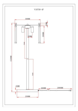 Торшер Moderli Levi V10758-4F