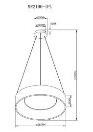 Подвесной светодиодный светильник MyFar Shannon MR2190-1PL