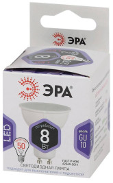 Лампа светодиодная ЭРА GU10 8W 6000K матовая LED MR16-8W-860-GU10 Б0049072