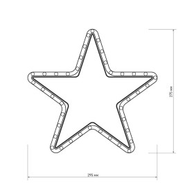 Светодиодная фигура Ardecoled Звездочка ARD-Star-M1-295X275-36Led Warm 025312