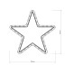 Светодиодная фигура Ardecoled Звездочка ARD-Star-M1-295X275-36Led Warm 025312