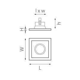 Комплект из светильника и рамки Lightstar Domino Quadro (214516+214507) D51607