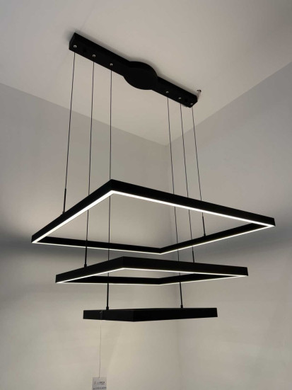 Люстра подвесная Alfa Light F3924-54 black 150W 80*80*H1 50