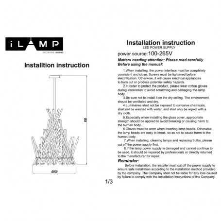 Подвесной светильник iLamp Casa 966C-12 CR+CL