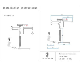Настольная лампа Kink Light Джиона 07718-T,19