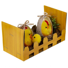 Набор из 2-х изделий декоративных &quot;Гнездо пасхальное&quot; (5,5*5), L11 W6 H6 см