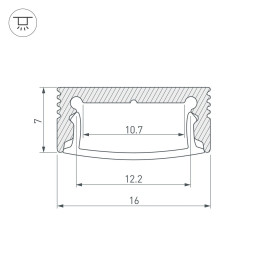 Профиль Arlight SL-Slim-H7-2000 White 037111