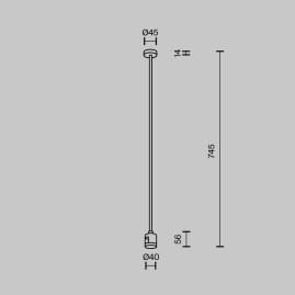 Крепление потолочное Maytoni Technical Accessories for tracks Flarity TRA159C-IPC1-BS