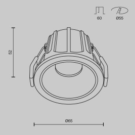 Встраиваемый светильник Maytoni Alfa LED DL043-01-10W3K-RD-WB