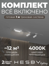 Встраиваемая однофазная трековая система Hesby Lighting Skylite №5 со светильниками HSBL_kompl_S005_VI1W4K