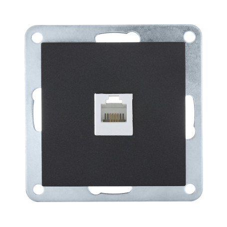 Розетка телефонная RJ-12 LK Studio LK80 черный бархат 845508-1