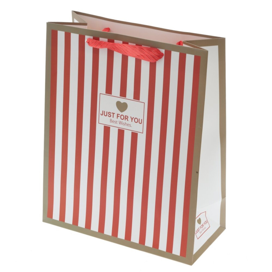 Пакет подарочный M (бумага 230г/м2, блок микс 12шт), L26 W10 H32 см, 4в.