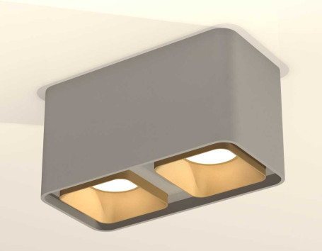 Комплект накладного светильника Ambrella light Techno Spot XS7852004 SGR/SGD серый песок/золото песок (C7852, N7704)