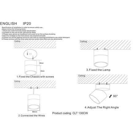 Светодиодный спот Crystal Lux CLT 130CW BL