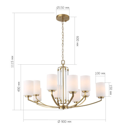 Подвесная люстра ST Luce Opalus SL1403.303.10