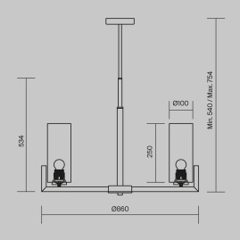 Подвесная люстра Maytoni Fortano MOD089PL-10BS