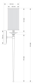 Настенный светильник KUTEK CANTU CAN-K-1(BN)ZOL/100