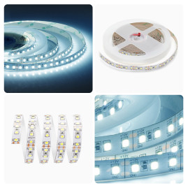 Светодиодная лента Apeyron 14,4W/m 120LED/m 2835SMD холодный белый 5M 00-52