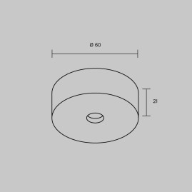 Накладная потолочная чаша для вертикального шинопровода Maytoni Technical ARITY Accessories for tracks Arity TRA234SCB-B