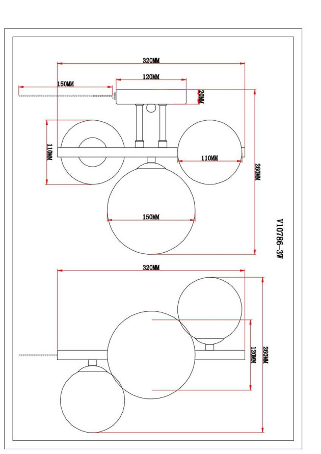 Бра Moderli Renny V10786-3W