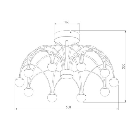 Потолочная светодиодная люстра Eurosvet Ragno 90035/10 LED черный