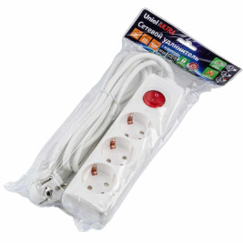 Удлинитель Uniel Ultra 3гн х 3м с/з S-GCU3-3B White UL-00010016