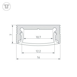 Профиль Arlight SL-Slim-H7-3000 Anod 036033