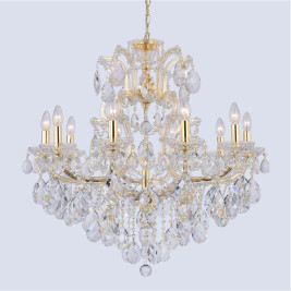 Подвесная люстра Crystal Lux Isabel SP11 Gold/Transparent
