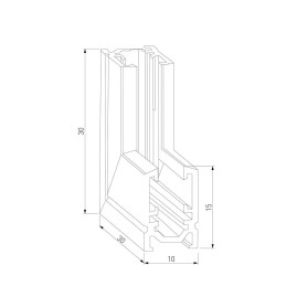 Коннектор L-образный внутренний Elektrostandard Mini Magnetic 85180/00 a065640