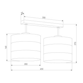 Потолочная люстра TK Lighting 3212 Tago Black
