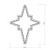 Светодиодная фигура Ardecoled Звездочка ARD-Star-M3-380X250-36Led Warm 025314