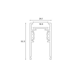 Шинопровод накладной Hesby Lighting ElDeko 48В-1м, чёрный HSBL_0051