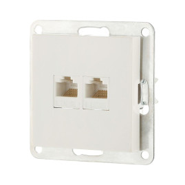 Розетка компьютерная 2хRJ-45 LK Studio LK80 кат.5е белый 846204-1