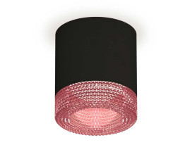 Комплект накладного светильника Ambrella light Techno Spot XS7402012 SBK/PI черный песок/розовый (C7402, N7193)