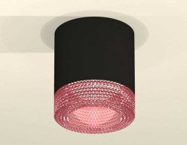 Комплект накладного светильника Ambrella light Techno Spot XS7402012 SBK/PI черный песок/розовый (C7402, N7193)