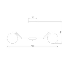 Подвесная люстра Eurosvet Frost 70154/6 латунь