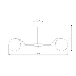 Подвесная люстра Eurosvet Frost 70154/6 латунь