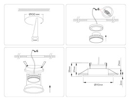 Светильник встраиваемый Ambrella Light TN6601